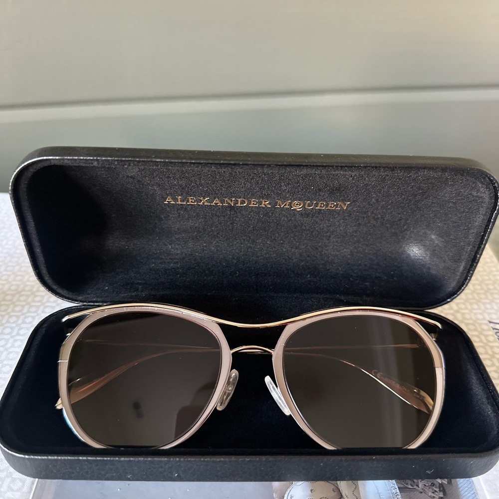 Alexander McQueen Gold Sunglasses